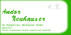 andor neuhauser business card